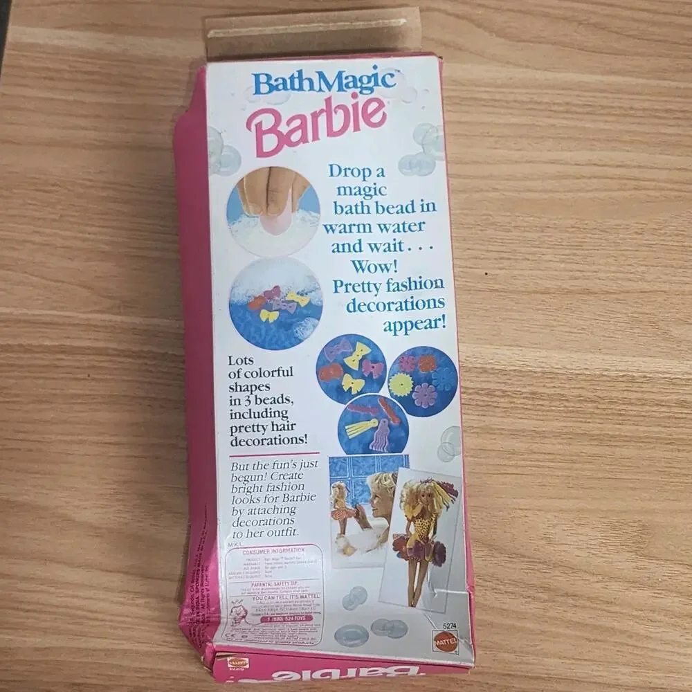 Vintage 1991 Mattel Bath Magic Barbie with Bath Beads